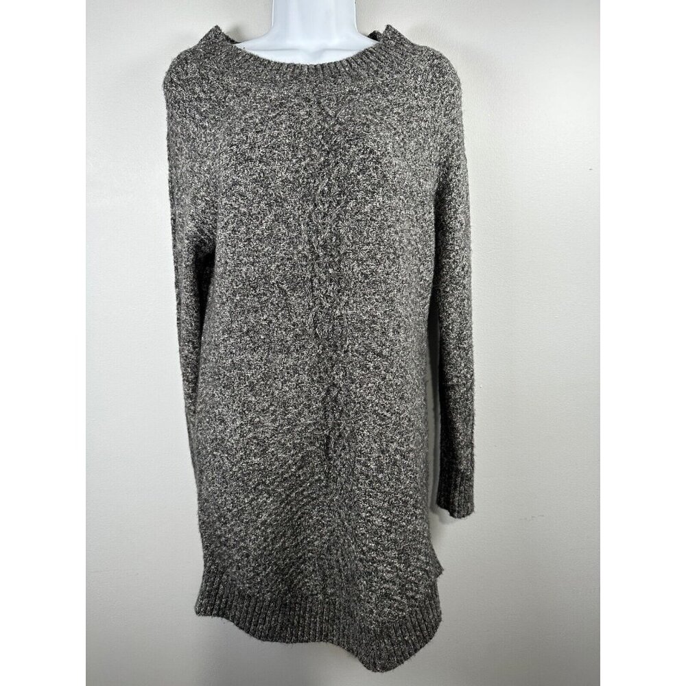 Boden Womens Medium Dress Knit Gray‎ Long Sleeve Organic Cotton Stretch